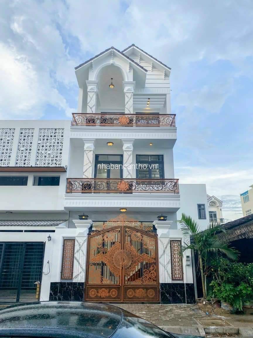 BÁN NHÀ MỚI XÂY 1 TRỆT 2 LẦU ĐƯỜNG 12M KDC NAM LONG 2, CẦN THƠ