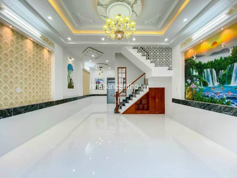 BÁN NHÀ MỚI XÂY 1 TRỆT 2 LẦU ĐƯỜNG 12M KDC NAM LONG 2, CẦN THƠ