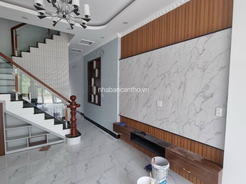 Bán nhà mới trệt 1 lầu trục đường lớn khu dân cư phú an, cái răng, cần thơ, gần chợ 586, giá 3,5 tỷ