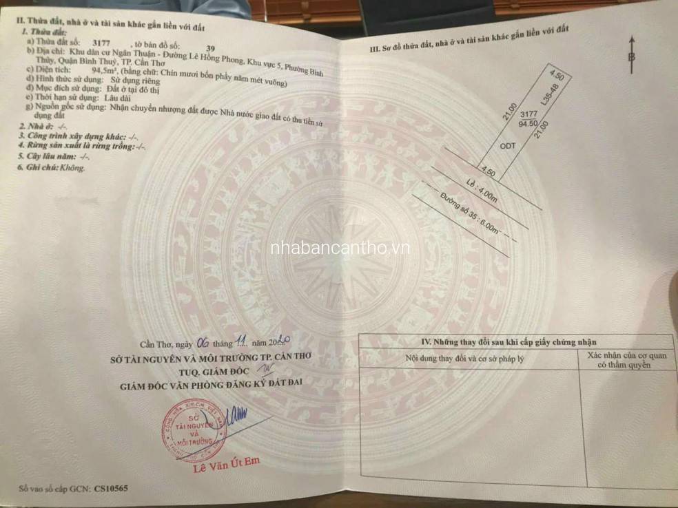 BÁN NỀN ĐẸP KHÔNG VƯỚNG GÌ LÔ SỐ LK 35 - 48 ĐƯỜNG SỐ 35 KHU DÂN CƯ NGÂN THUẬN - GẦN SÂN GOLF MỚI