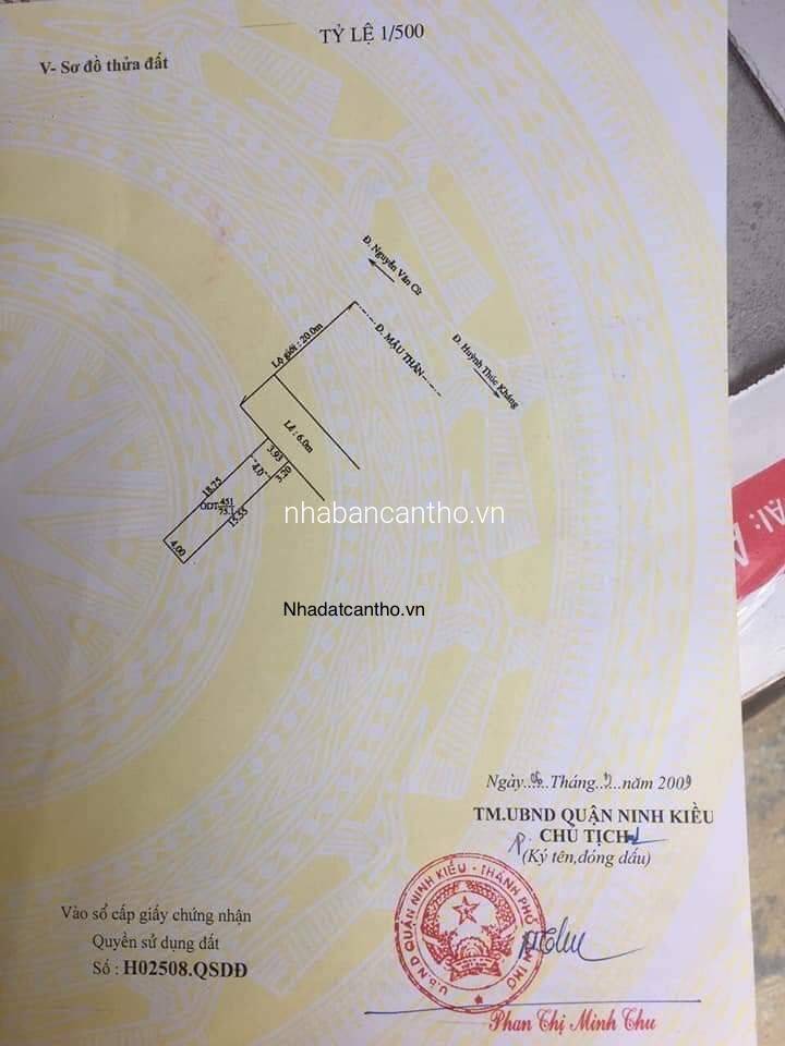 Bán nhà cấp 4 mặt tiền đường Mậu Thân - DT: 4x18