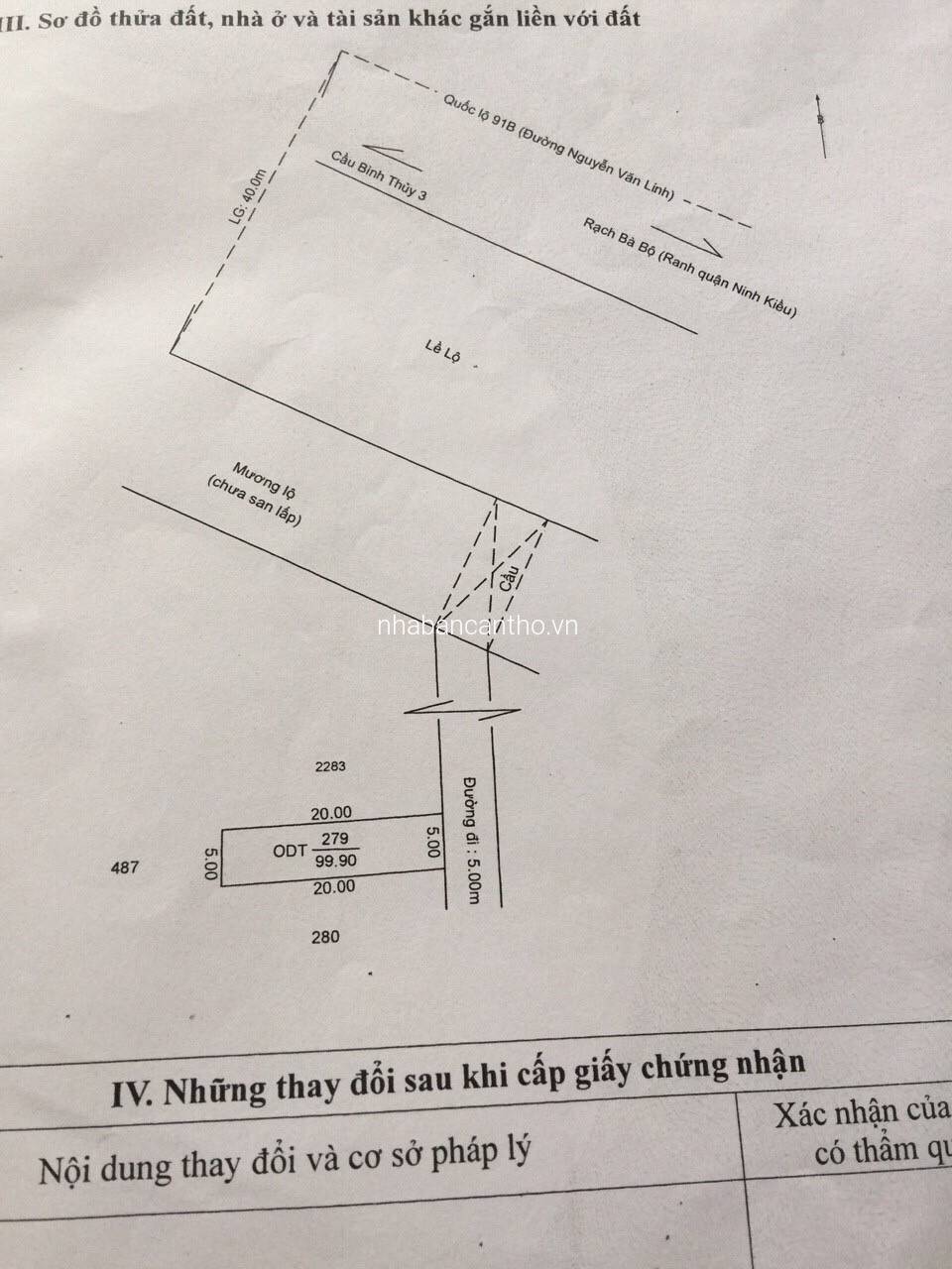 Đất gần chợ bà bộ hẻm nhà nghỉ 999 DT: 4,5m x 20m