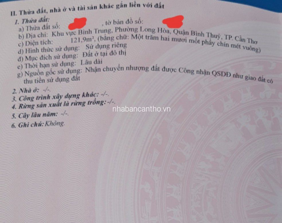 NỀN THỔ CƯ GẦN LỘ 40M