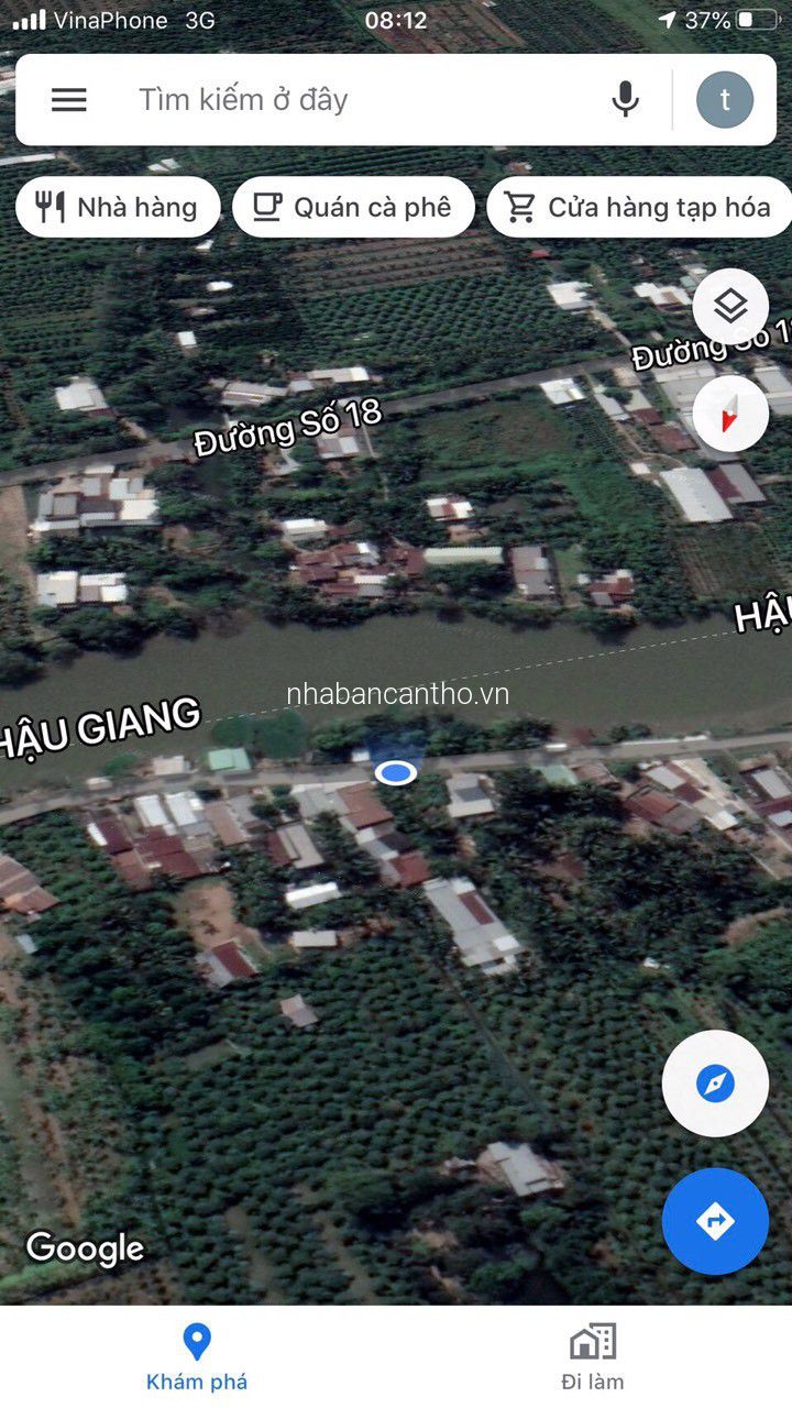 Nền thổ cư 270m2 view sông, lộ xe hơi nhánh đường Chí Sinh, Q. Cái Răng, Cần Thơ