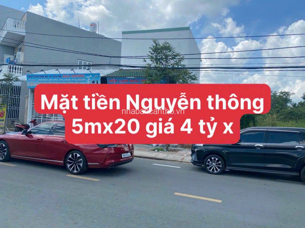 Bán đất mặt tiền Nguyễn Thông, Q. Bình Thuỷ, TP. Cần Thơ ( giá đầu tư )