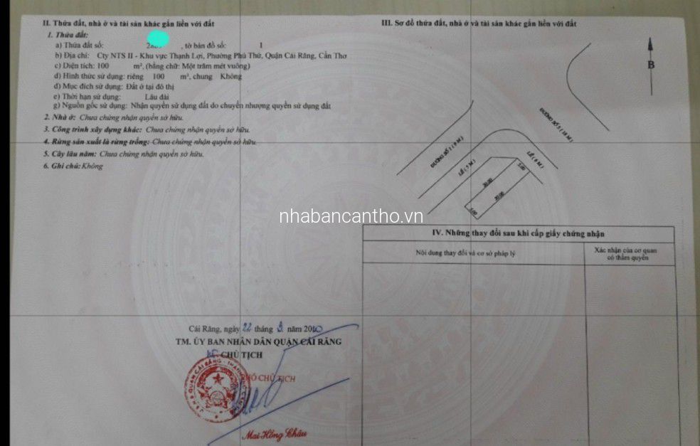 Bán cặp nền Góc lộ 30m với Trần Văn Sắc KDC Nông Thổ Sản