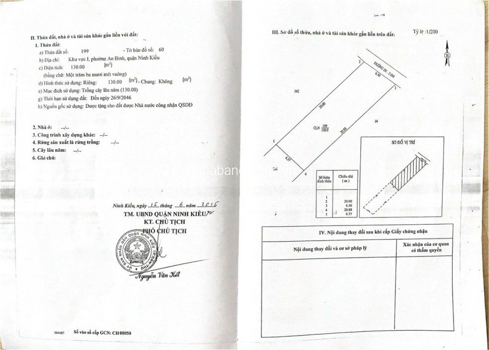 Bán nền Hẻm 4 đường Trần Vĩnh Kiết - Xây được căn biệt thự mini