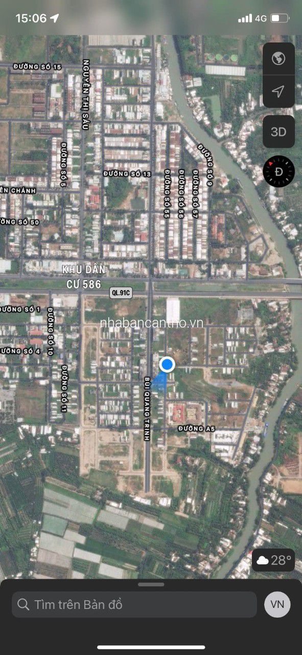 Bán Nền Góc Đẹp 103m2 đường B11 & B14 KDC Phú An - Đối diện Công Viên