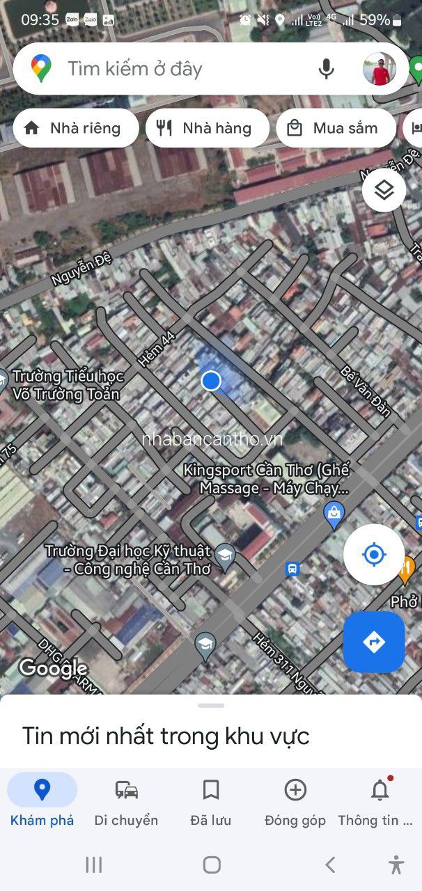 Chủ gửi bán nền full OTD, pháp lý còn nhà trệt đã hoàn công hẻm 186 đường nguyễn văn cừ 