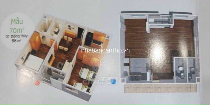 Bán căn hộ chung cư ngay tầng 5 khu dân cư cao cấp nam long, cái răng, cần thơ 