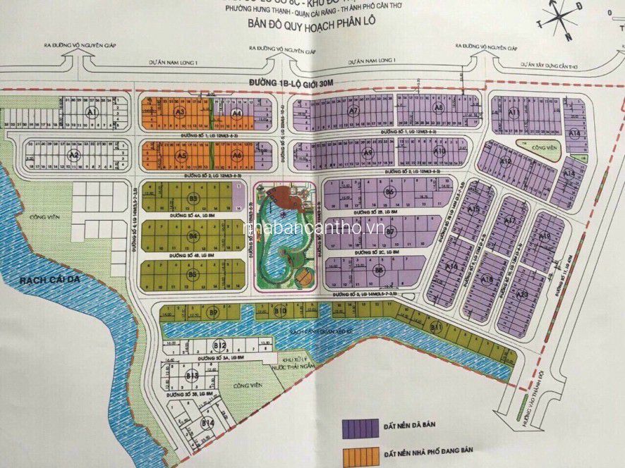Bán nền biệt thự gần công viên, hồ cảnh quan mát mẻ, cái răng, cần thơ 