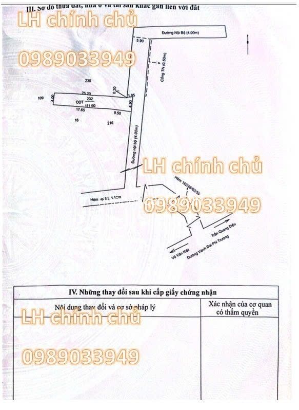 Bán đất thổ cư hẻm 235/48 Đồng Văn Cống, An Thới, Bình Thủy, Cần Thơ [Chính chủ]